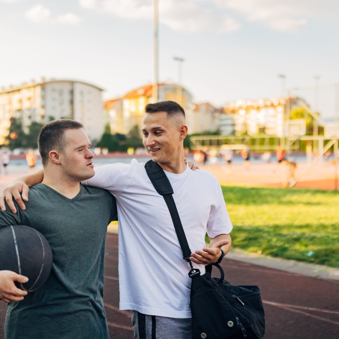 two man talking